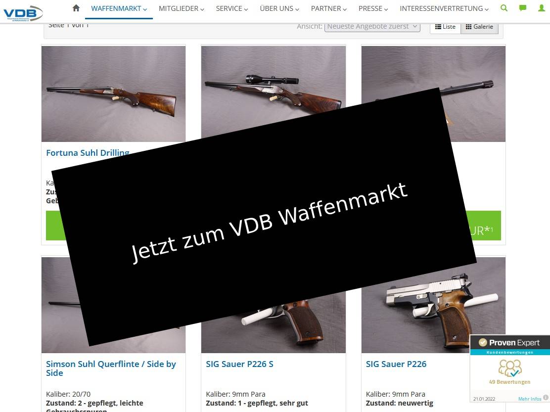 Link zum VDB Waffenmarkt